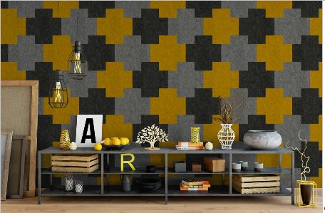 Fliese Addy, eine Filzwand in attraktiver Farbgestaltung